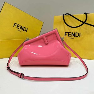 Fendi First Small 8BP129 Pink Patent Leather Bag