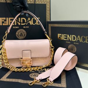 Fendi x Versace Fendace Brooch Baguette NM Bag 8BS068 Pink